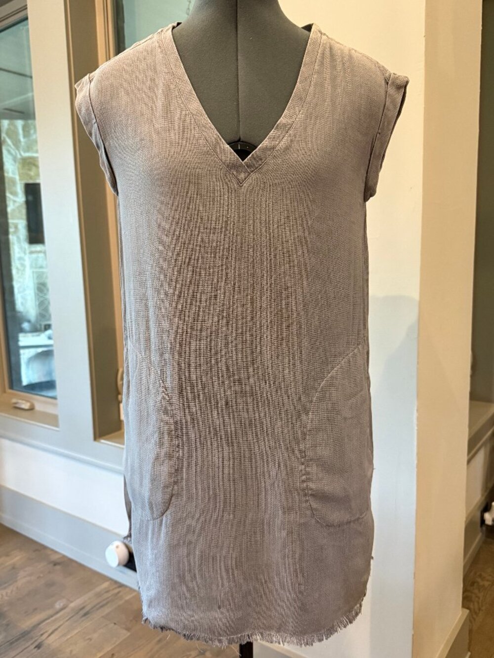 Cloth & Stone Frayed Hem Mini Dress PXXS